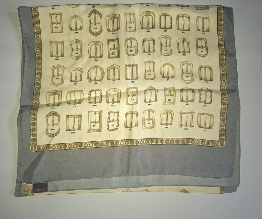 Eșarfă de designer din mătase naturala Mulberry Company