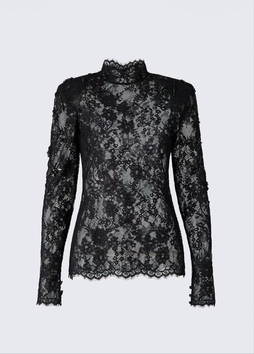Ellie Saab x H&M дантелена блуза с подплънки на раменете