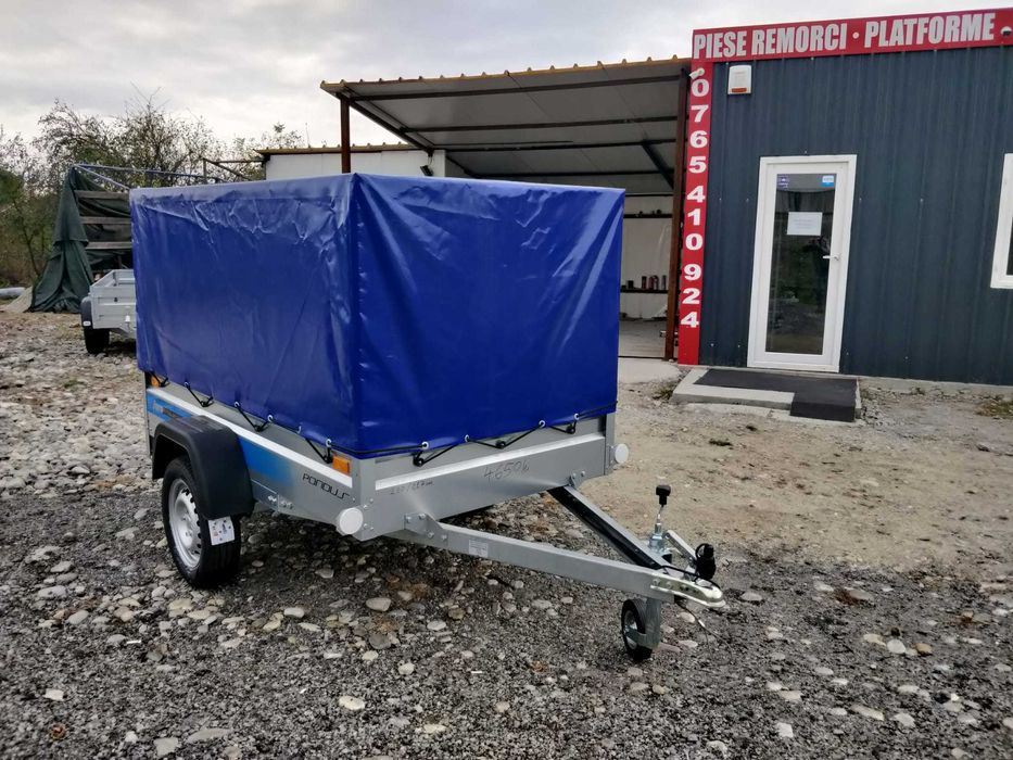 Remorca Marca Faro Pondus cu Prelata dimensiuni utile 205*125*110 cm