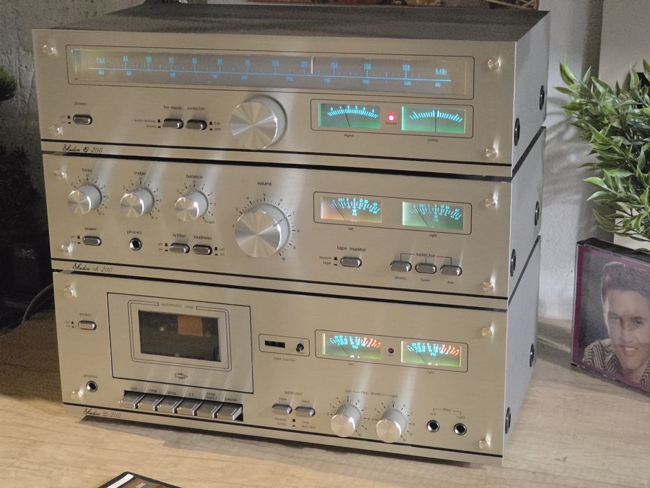 Linie audio AUDION, deck D-200, tuner T-200, amplificator A-200,retro