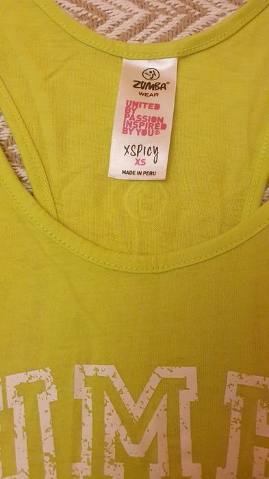 Top Zumba® Fitness verde verde lime, marimea XS/S