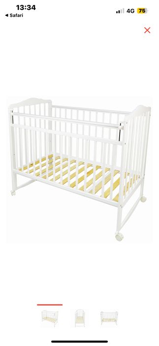 кровать для новорожденных+матрасс