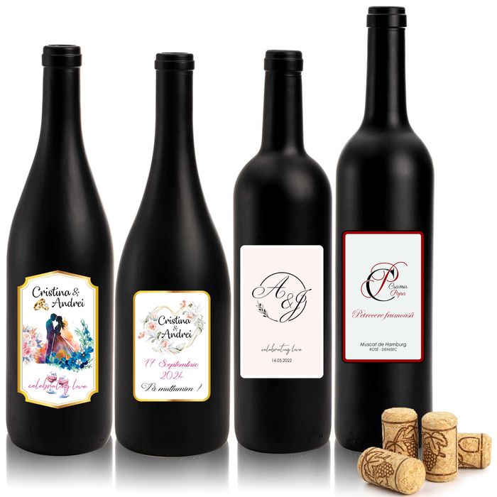 Etichete sticle vin personalizate nunta, cununie, evenimente
