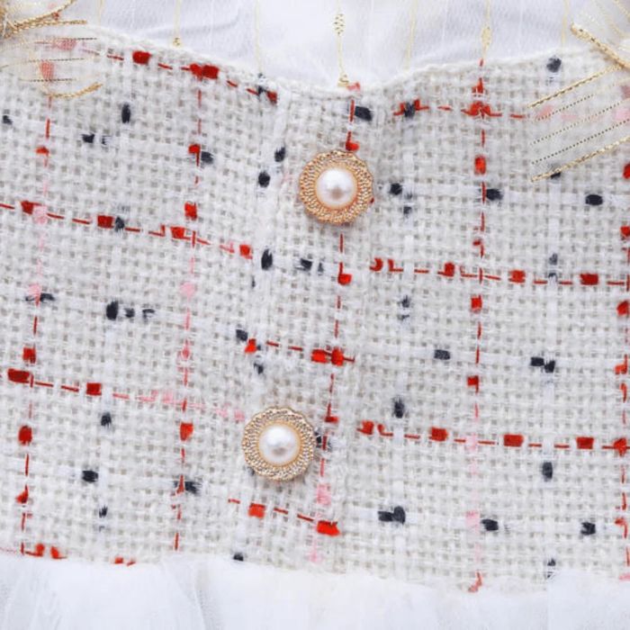 Rochie eleganta petrecere fetite printesa alba tul