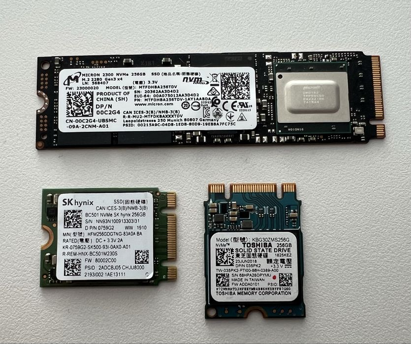SSD NVME 256GB Marime 2280 si 2230