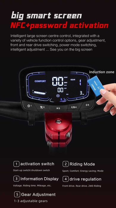 Електрически скутер/тротинетка BOYUEDA S5 6000W 38AH