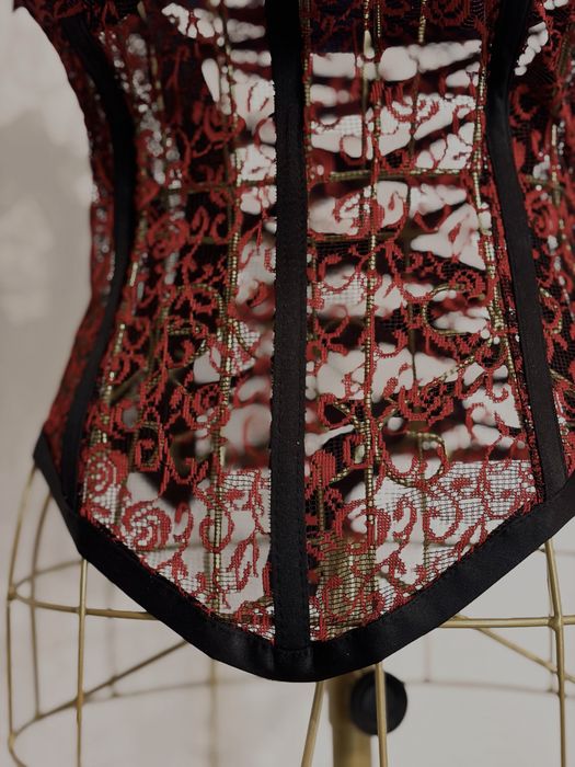 Corset cu cupe, handmade - model unic