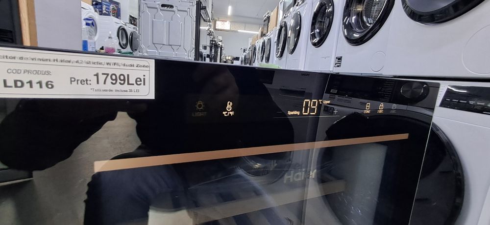 Racitor de vinuri Haier HWS42GDAU1, 42 sticle, WiFi, LED, 2 zone LD116