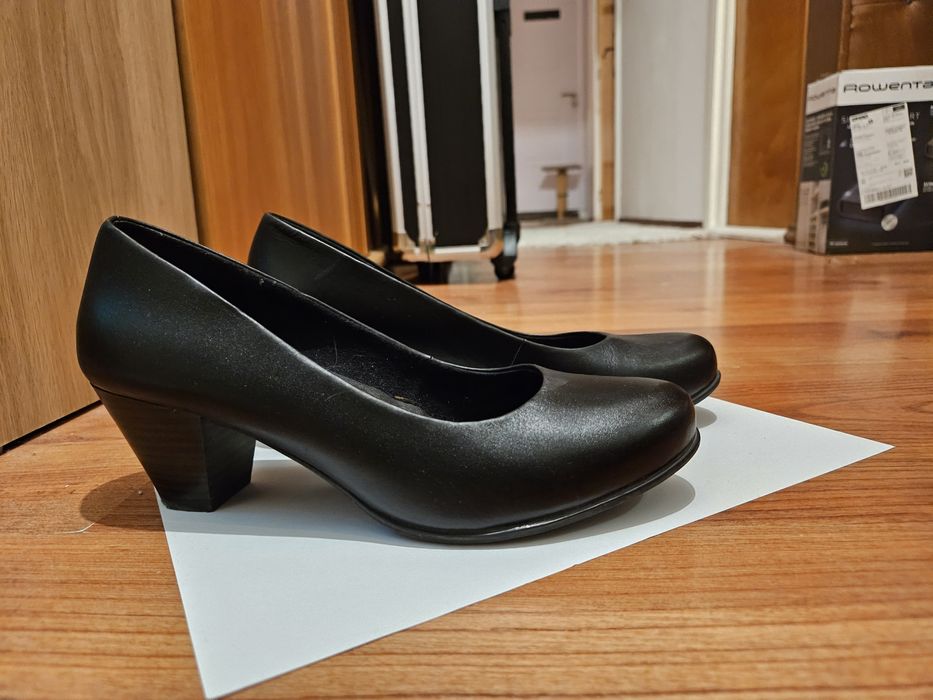 Pantofi negri eleganti piele naturala