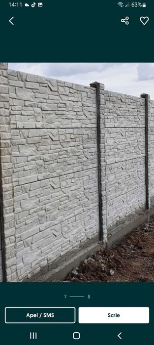 Garduri din placi de beton. Montaj garduri, București Dâmbovița Argeș