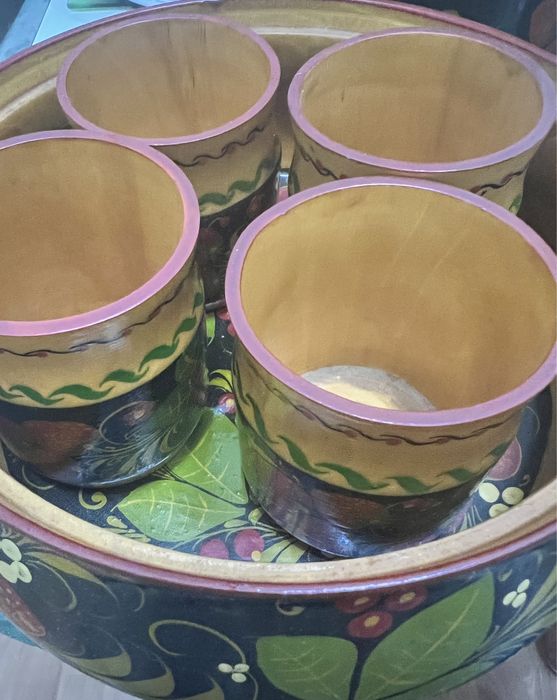 Набор посуды «Хохлома»