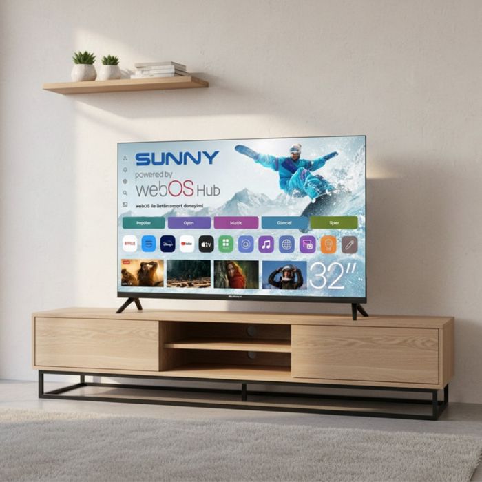 Телевизор Sunny  – 32" LED Smart TV с WebOS, Wi-Fi и DVB - T2/C/S2