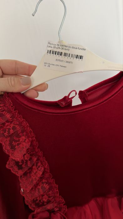 Rochita rosie din catifea