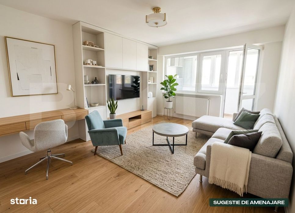 Apartament 3 camere, 58 mp, zona Dambu Pietros