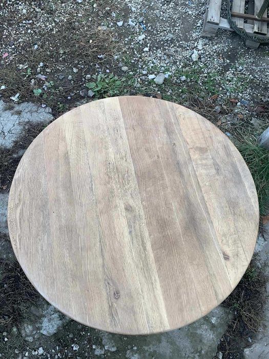 Masa rotunda din lemn masiv