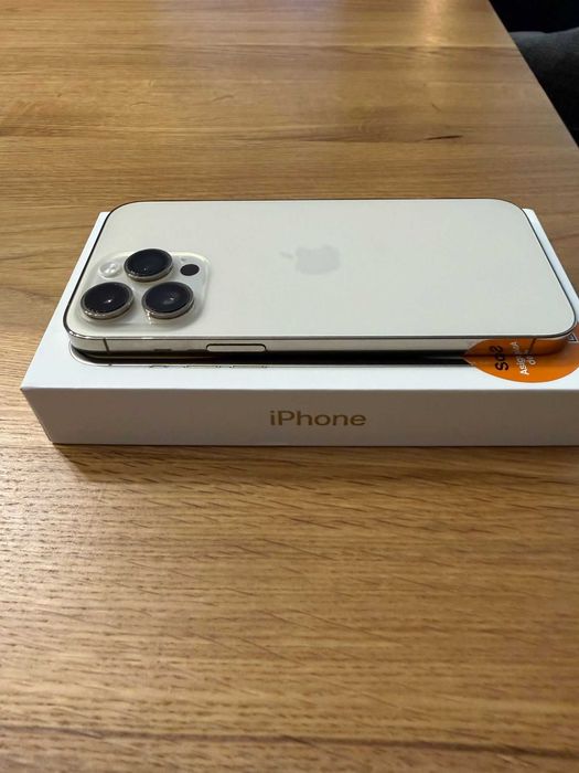 iPhone 14 Pro Max 128GB Gold, stare foarte buna + 2 huse