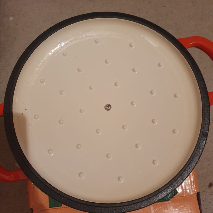 Oala din Fonta Emailata, 4.8l/26cm, portocalie - Lätt Home