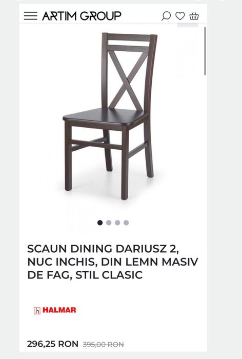 Scaune lemn masiv