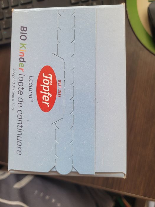 Lapte praf Bio Kinder Lactana, +12 luni, 500 g, Topfer nou sigilat