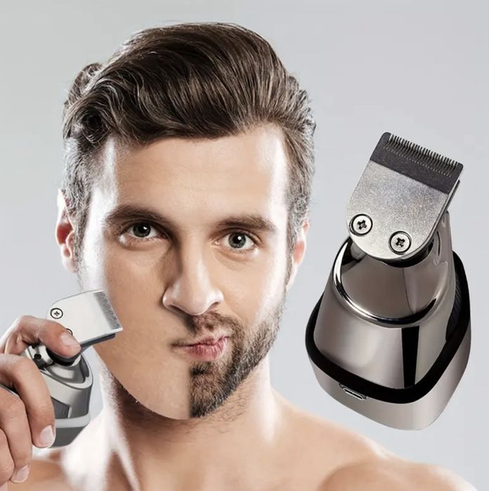 5 в 1 Мъжка Електрическа Самобръсначка за Глава и Лице – Водоустойчива