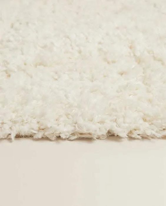 Covor alb pufos Zara Home 200x300 cm
