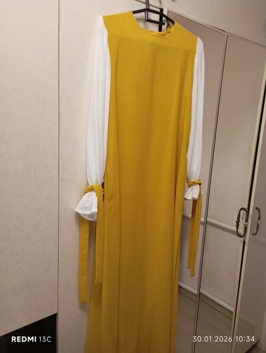 Продам летнее платье горчичного цвета