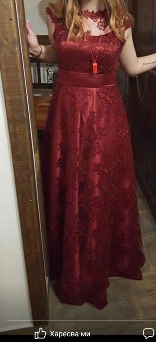 Продавам бална рокля – цвят бордо (размер L)