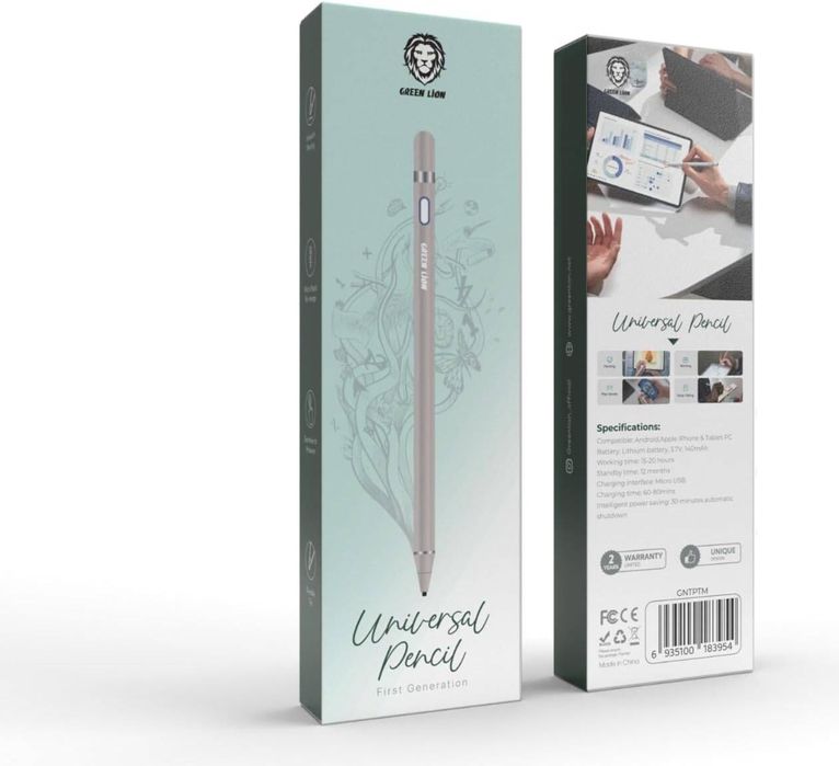 Pencil, Stylus, Стилус Универсальный ручка Green Lion для iOS Android
