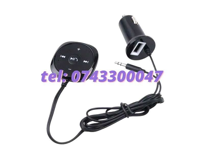 Car Usb Kit Bluetooth Wireless Aux Cu Mufa Jack 3.5Mm Cu Bricheta 2