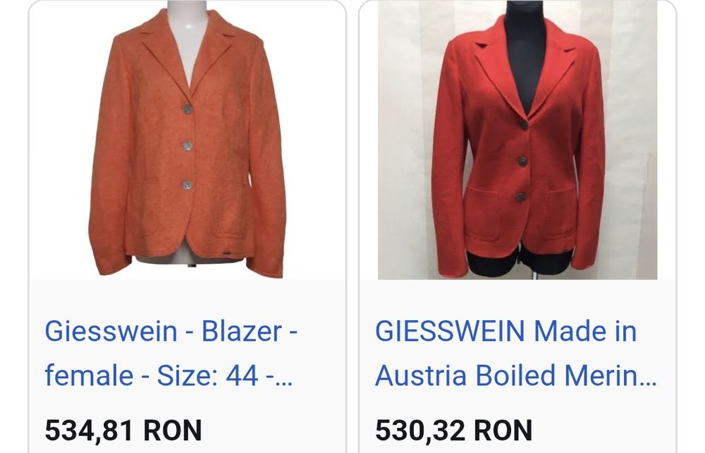 Sacou dama lana 100% Giesswein nr.L