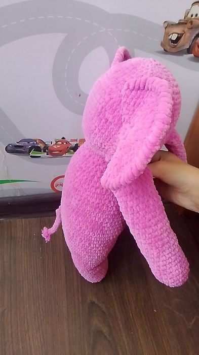 мягкая вязаная игрушка слоник