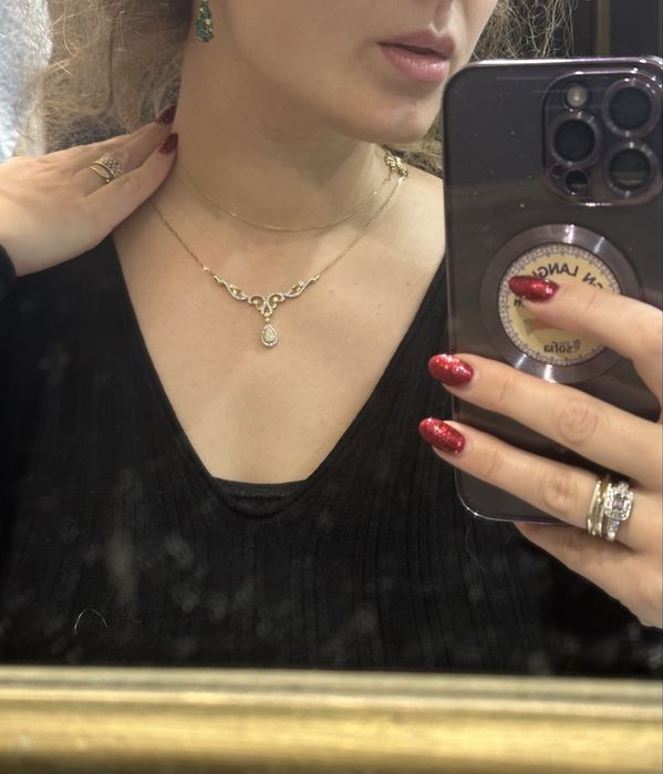 Уникално златно дамско колие