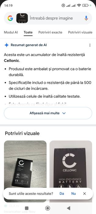 Acumulator de înaltă rezistență cellonic