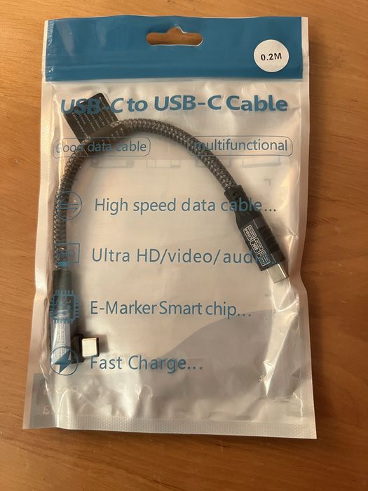 8K 40Gbps USB4 USB - C 250W  кабел за SSD