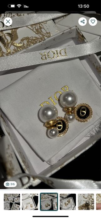 Обеци Dior с кутии