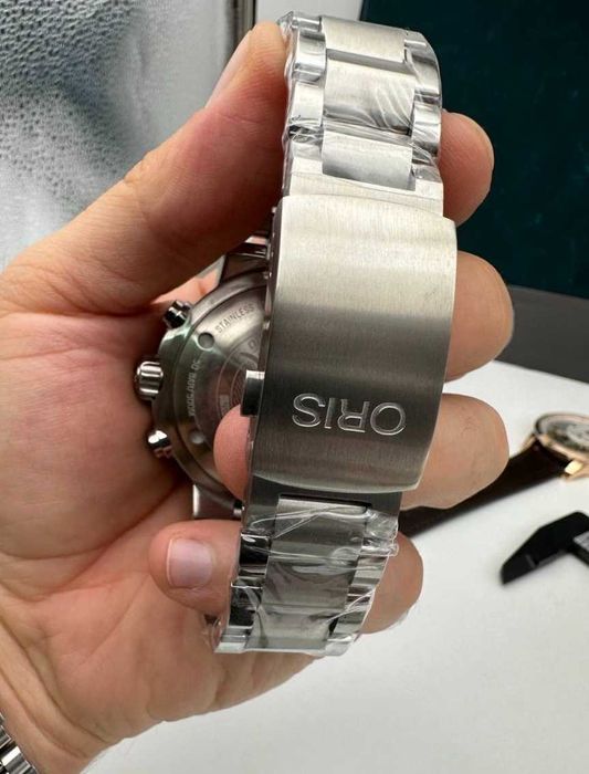 ORIS Aquis Chron сребристо-синьо