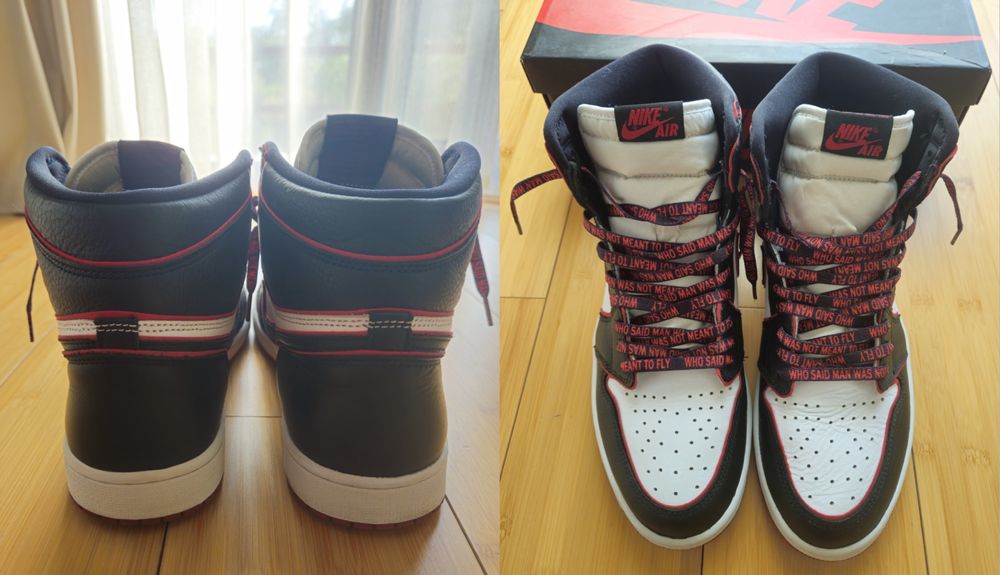 Jordan 1 Bloodline 46 EU noi cu legit check si sneaker shields cadou