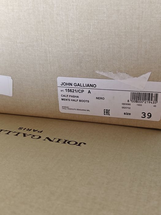 Ghete John Galliano Calf Pasha originale piele naturală