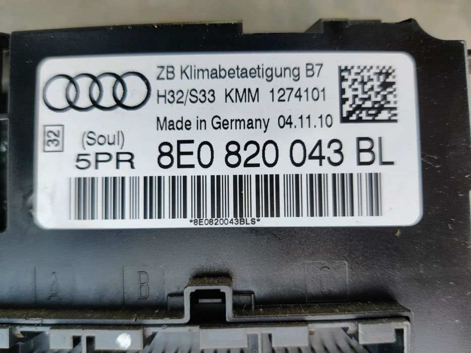 Panou comanda Clima AC Climatronic Seat Exeo Audi A4 B6 B7 Cabrio 8E0820043BL