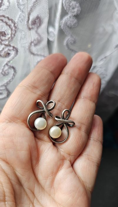 Серьги серебряные.