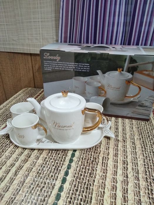 Чайный керамический сервиз,в упаковке