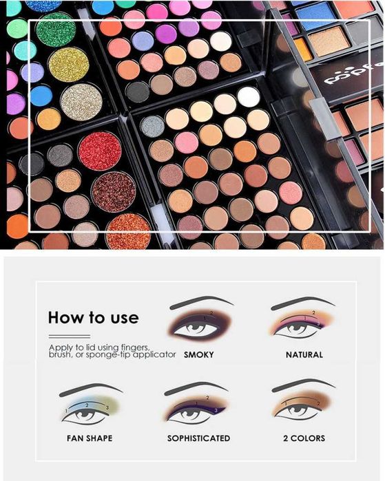 Палитра с 40 бр. сенки за очи с дълготраен ефект и матов завършек