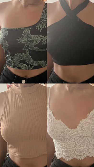 Огромно разнообразие на потници с различни размери и цветове, S/M/XS (Shein, House, Pull&Bear, H&M, NewYorker, Strafivarius)