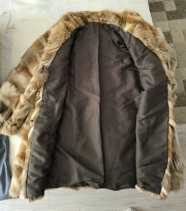 Кожух от естествена кожа лисица