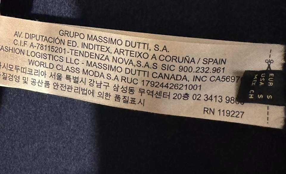 Massimo Dutti вълнено преходно палто, размер S