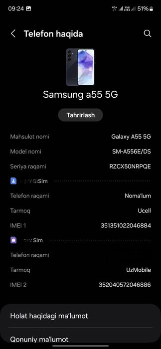 Samsung  A55 5G ideal