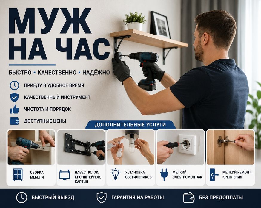 Муж на час - быстро и качественно
