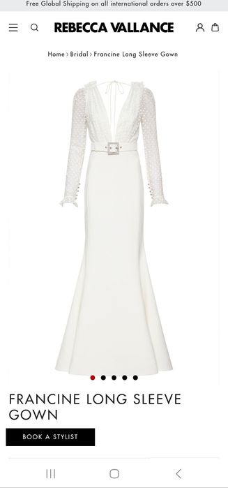 Rochie de mireasa marimea S,  Rebecca Vallance