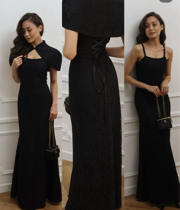 Черное вечернее платье