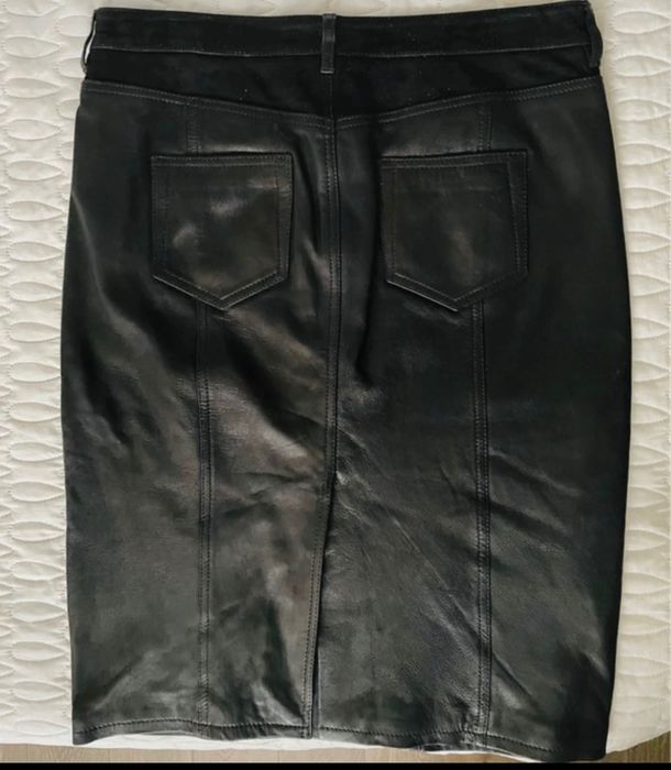 Fusta piele veritabila Burberry